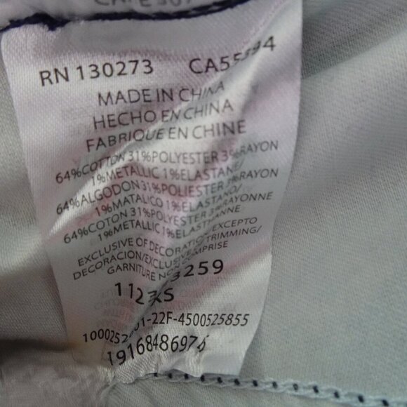 Lee Union-Alls Coverall Jumpsuit Women's Size XS Blue Metallic Pinstripe - Picture 11 of 12